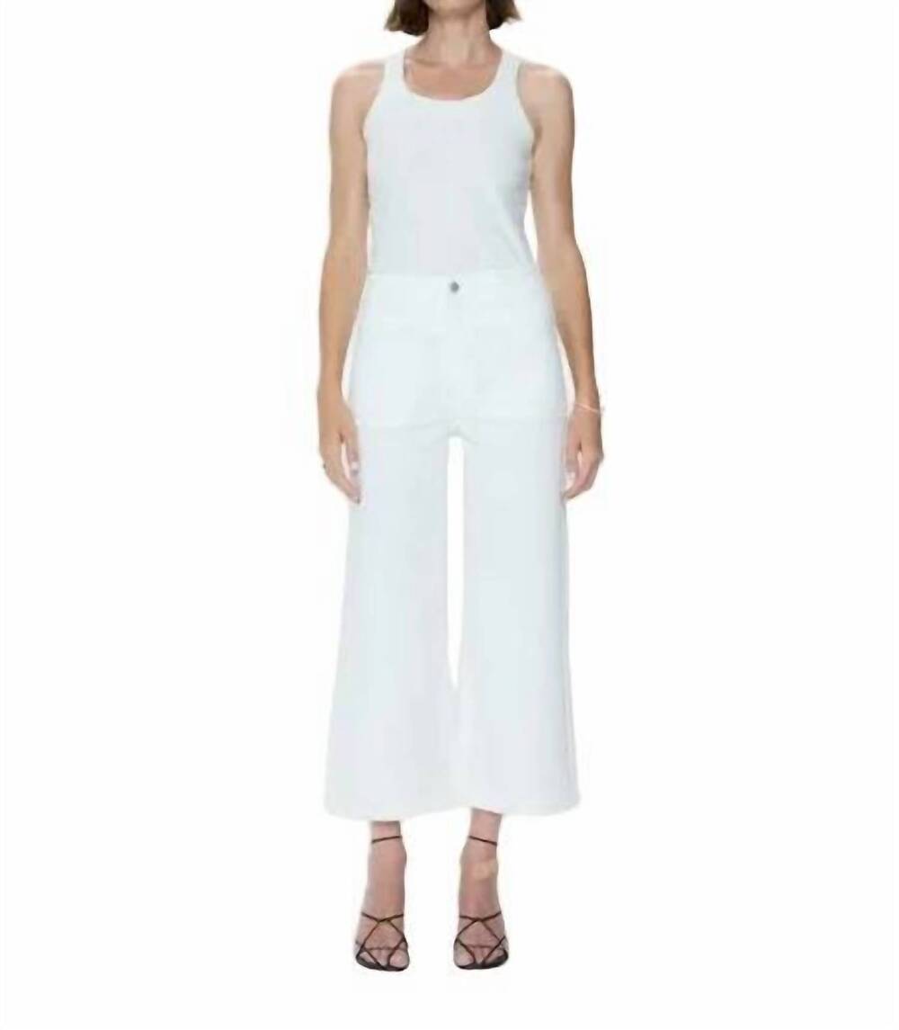 NEW PISTOLA zooey wide leg crop jeans in le blanc